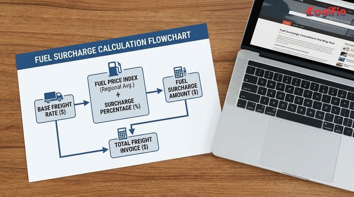 Schema som visar hur baspris för bränsle, index och tilläggsprocent samverkar på en fraktfaktura
