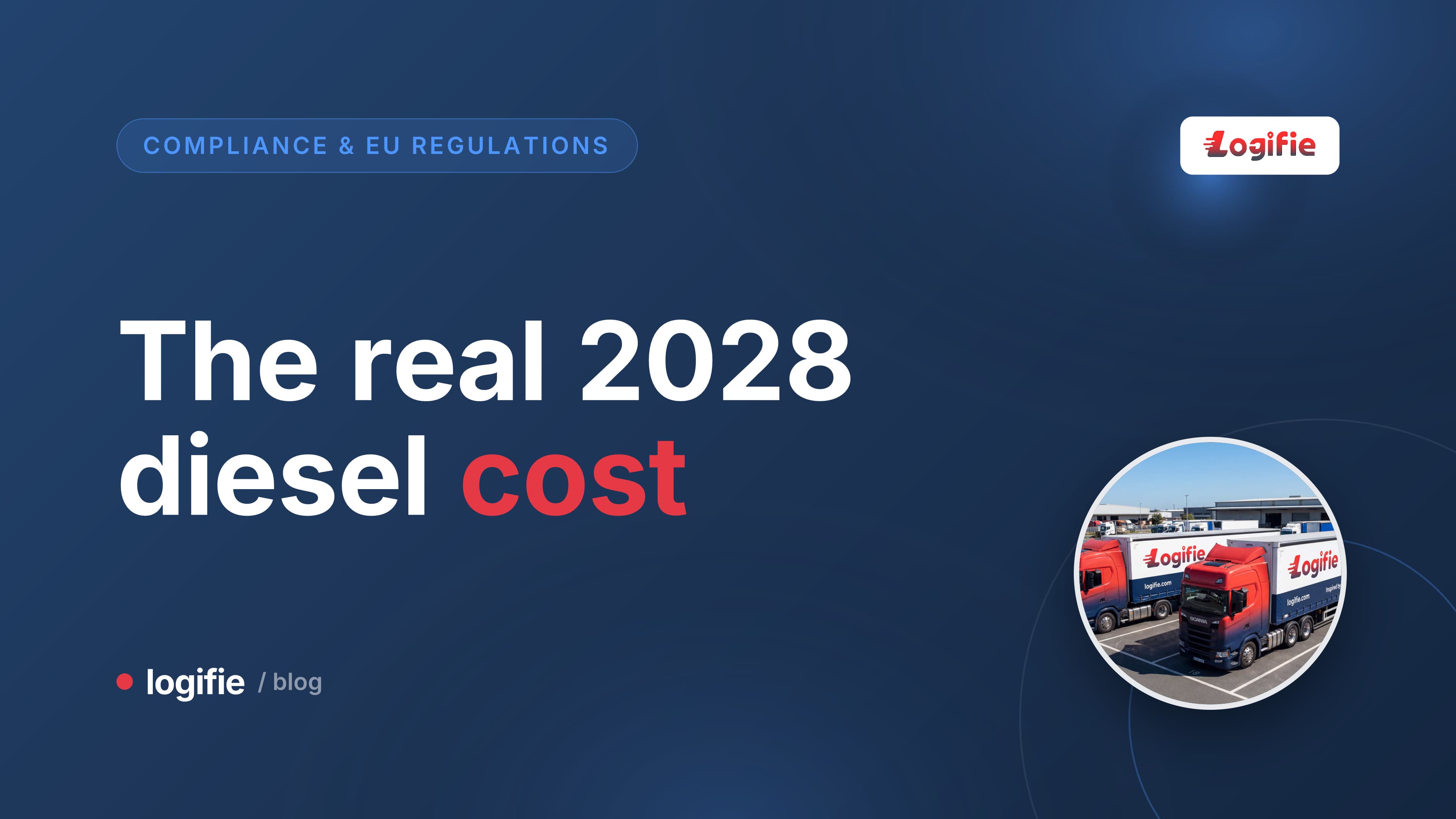 European heavy-duty truck on a motorway representing the EU ETS2 road freight carbon price and its impact on diesel costs
