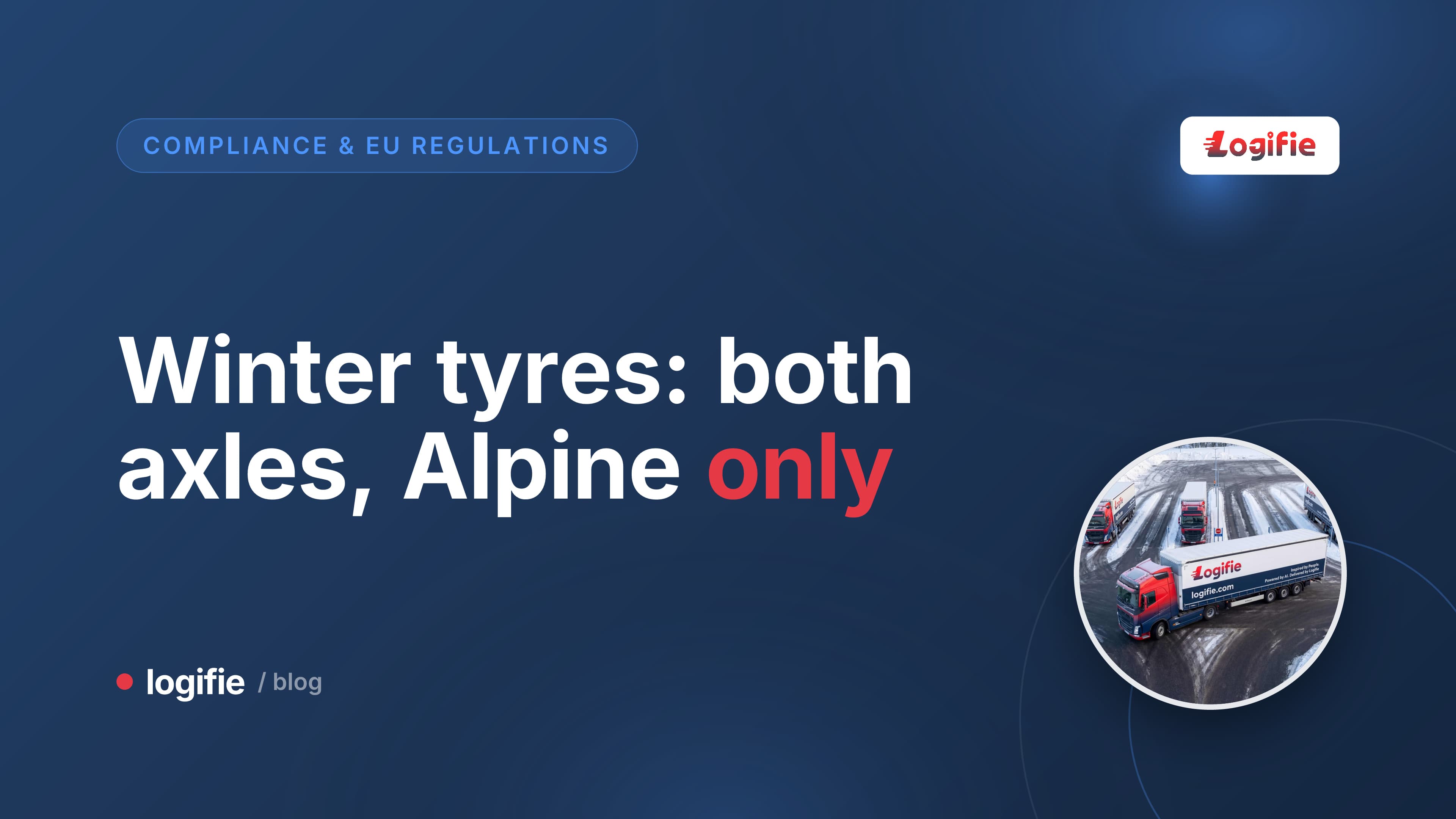 Truck steering-axle tyre with Alpine snowflake mark beside an M+S-only tyre, showing Germany winter tyre rules for HGV axles