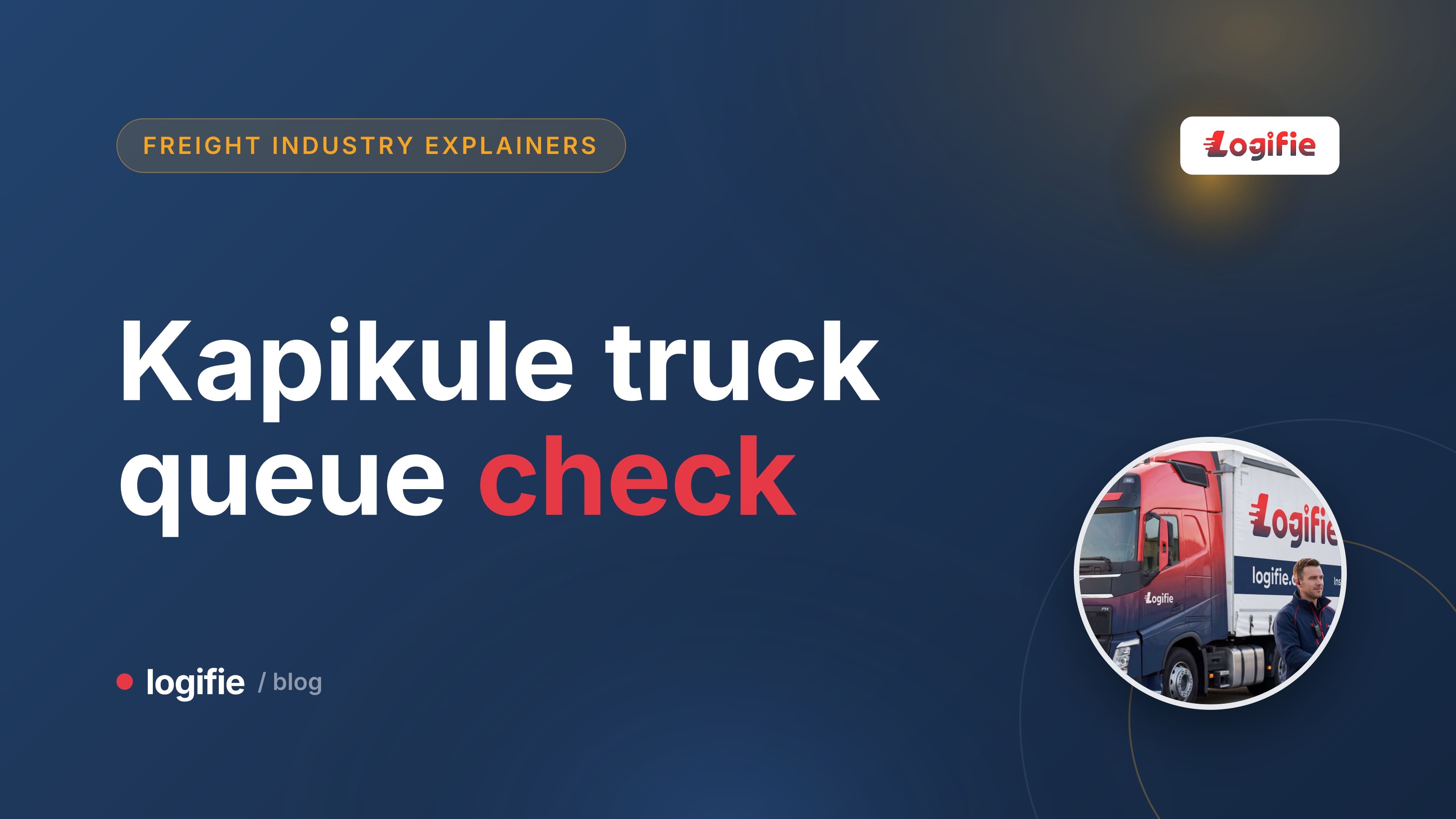 Truck driver holding a phone with a daily truck count table in front of a line of trucks at the Kapikule border gate, showing how to check the Kapikule truck queue