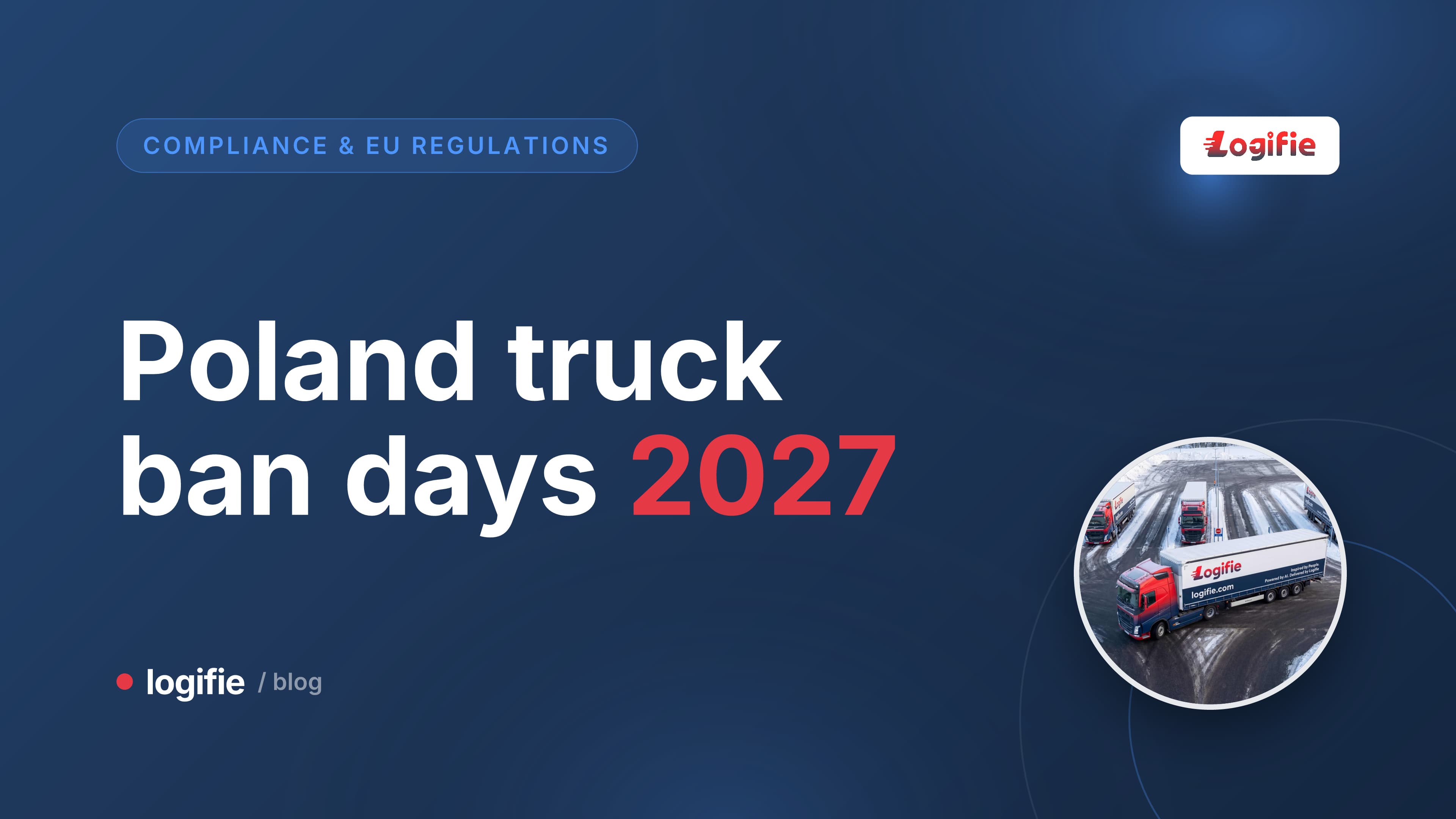 Calendar page with Polish public holiday dates marked in red, illustrating the Poland public holidays 2027 truck ban for HGV drivers