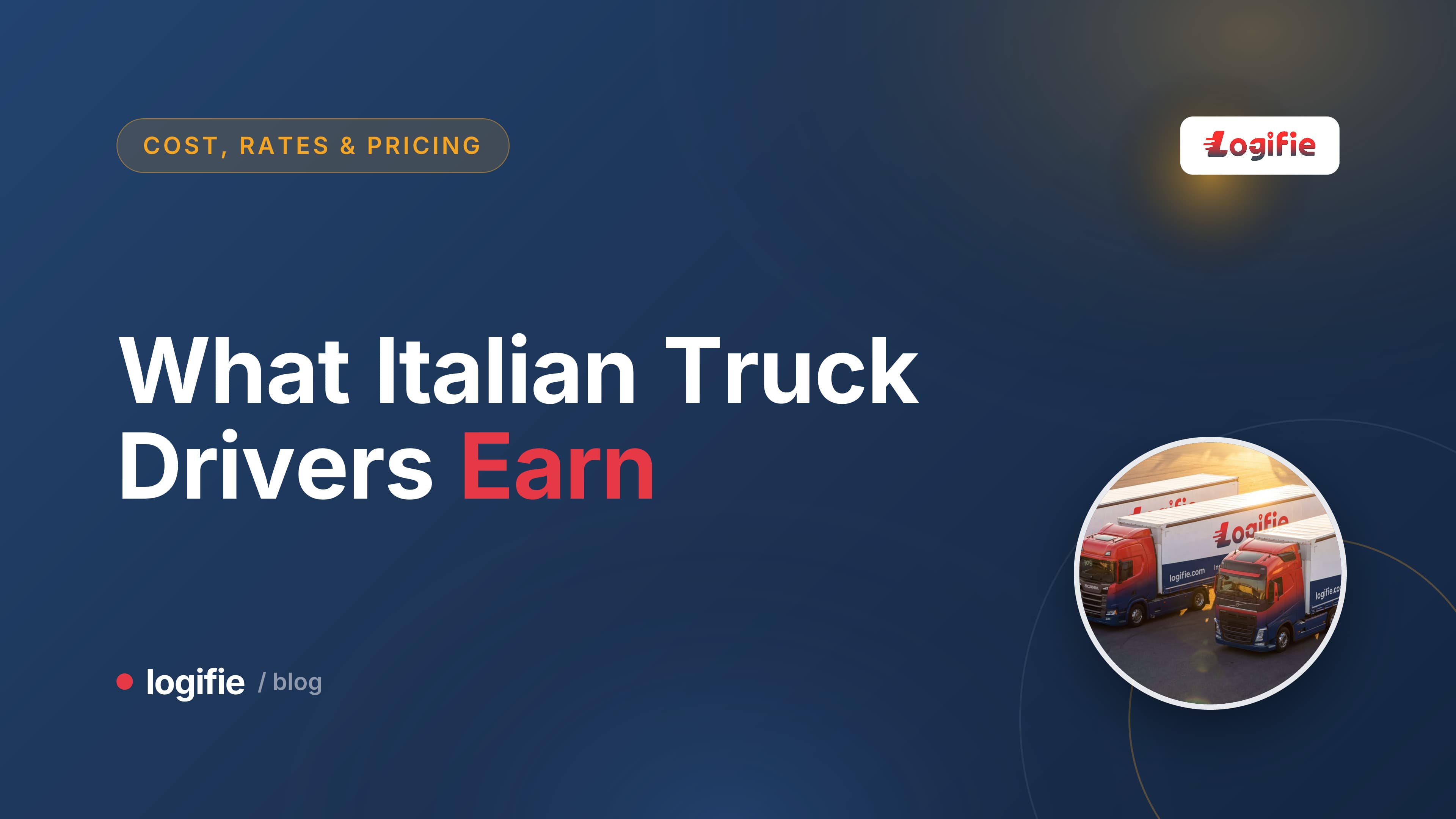 Editorial illustration of an Italian truck driver's monthly pay split into a solid contractual base block and daily allowance increments stacking along a route line